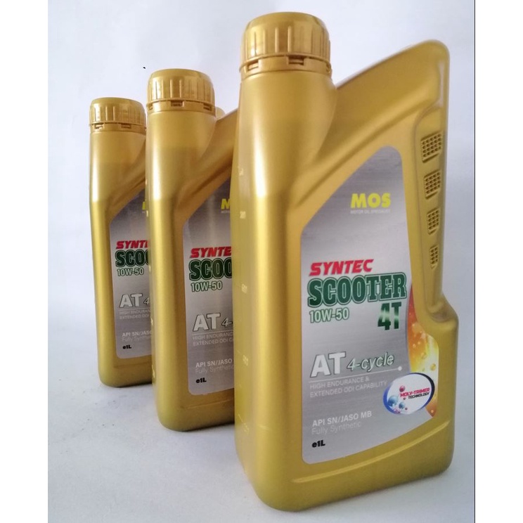 [SG] MOS SYNTEC SCOOTER 4T SAE 10W50 FullySynthetic Engine Oil (Moly