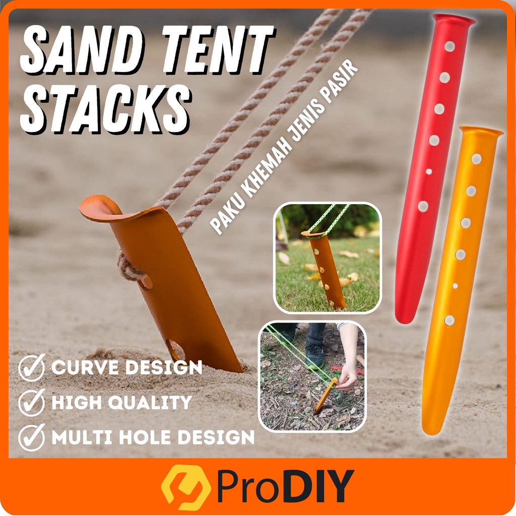 Aluminum Sand Tent Peg Paku Khemah Jenis Pasir Aluminum U Shape Tent