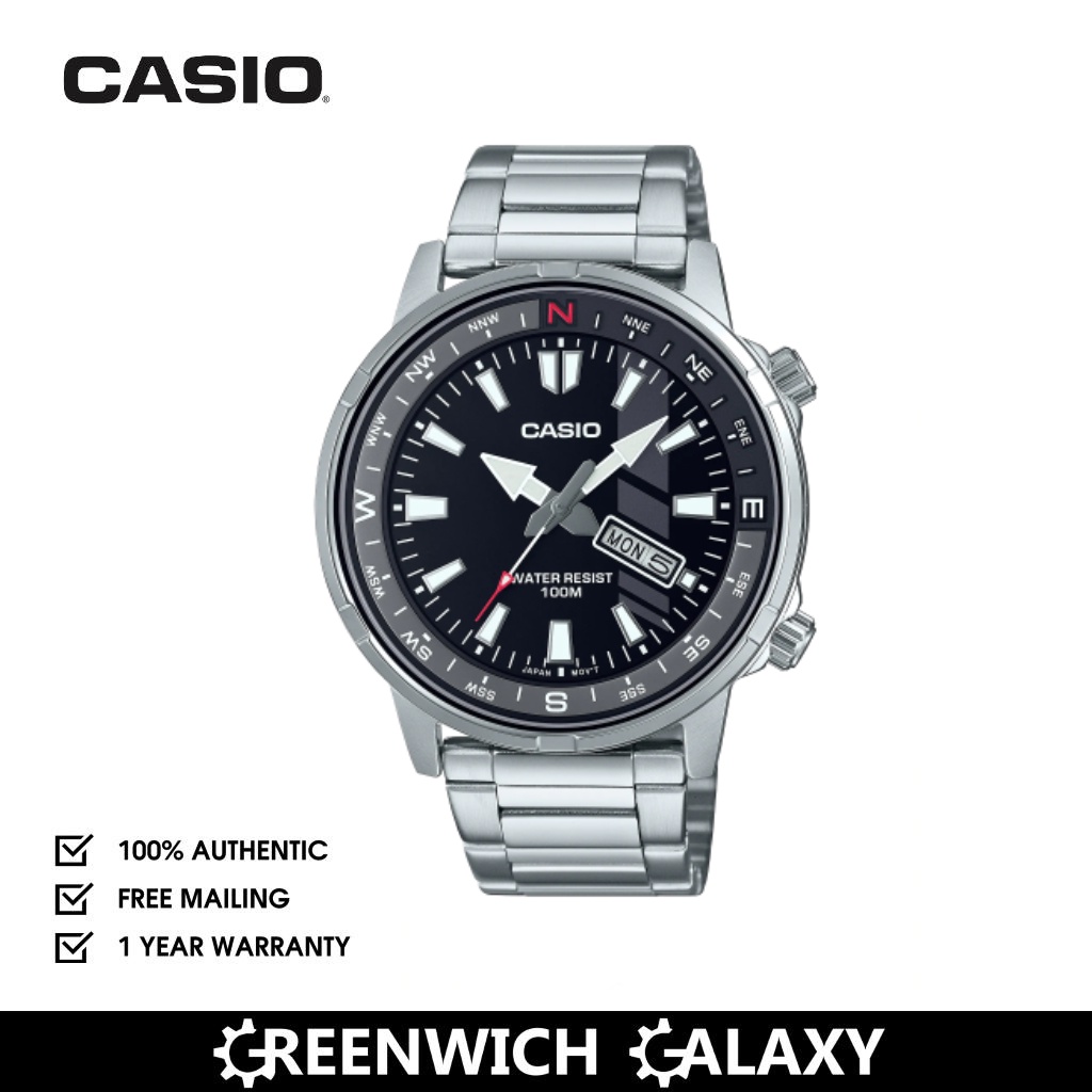 Casio Analog Compass Watch (MTD130D1A) Shopee Singapore