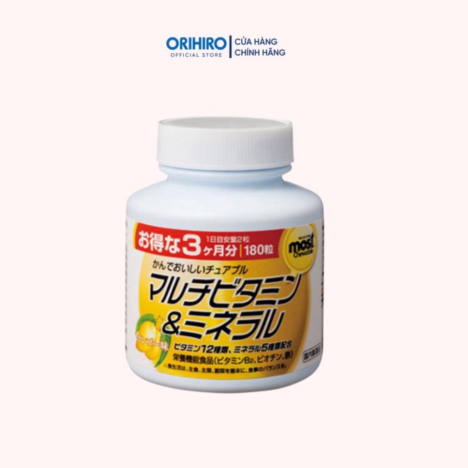 Orihiro Most Chewable Vitamin and Mineral Supplement Chewable 180 capsules Bon91 Shopee