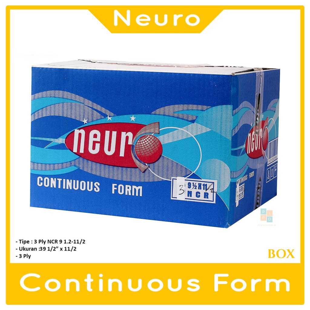 Neuro Continuous Form 3ply 9 1/2 x 11/2 (K3/2) Ncr Box Shopee