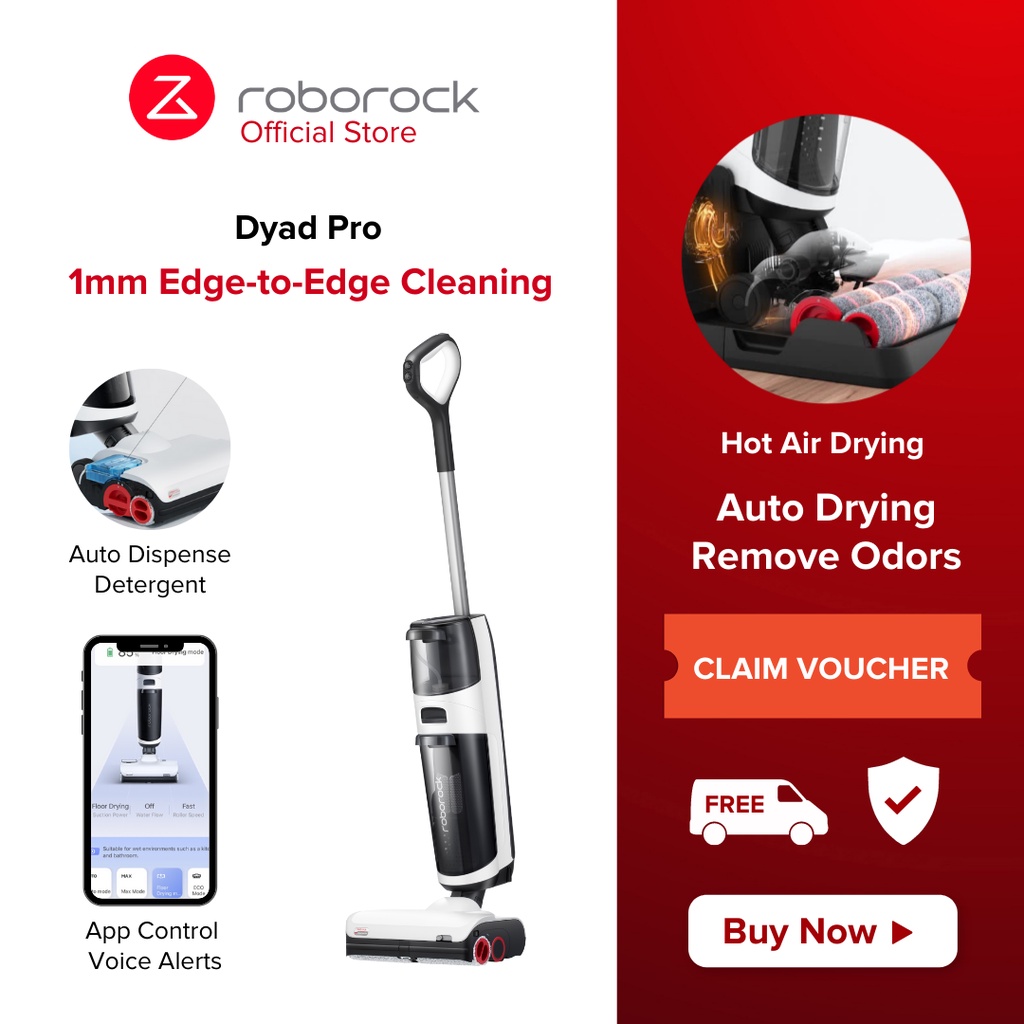 NEW Roborock Dyad Pro 17,000Pa Suction 1mm Edge Cleaning Auto Dispense