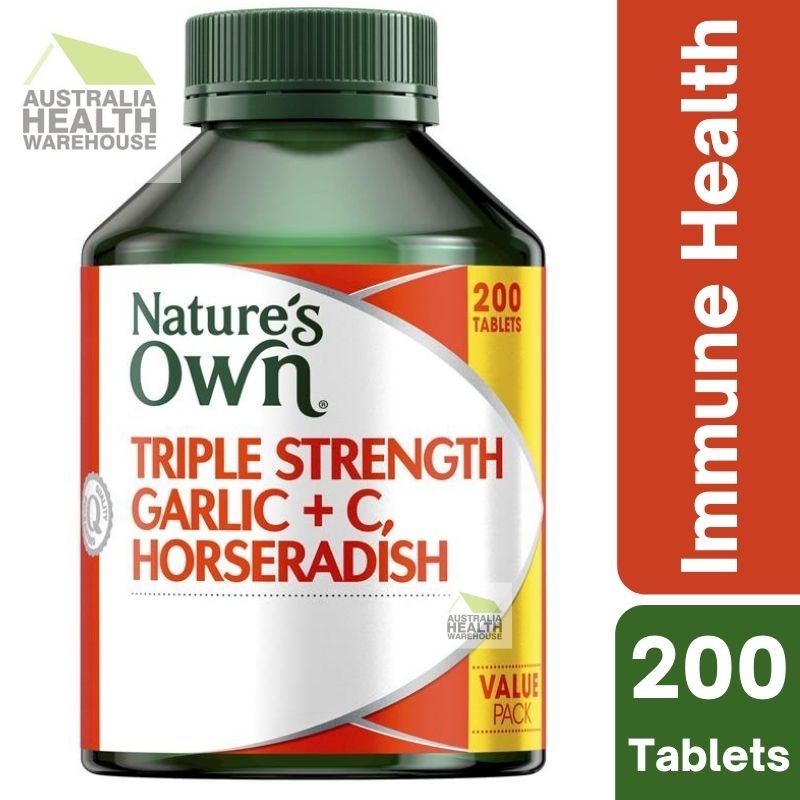 Nature's Own Triple Strength Garlic + C, Horseradish 200 Tablets April 2025 Shopee Singapore