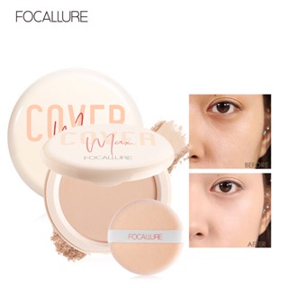 FOCALLURE Perfect Cover Oil Control Matte Two Way Cake Vitamin C Pressed Powder