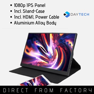 (SG Stock) Portable Monitor 15.6 FHD 1080p IPS Display by DayTech with Dual Speakers | HDMI and USBC