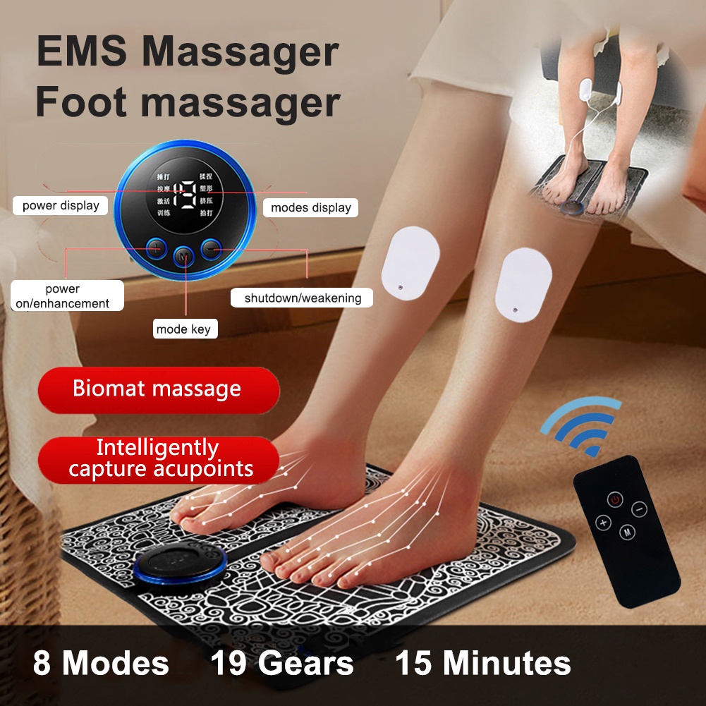 Electric EMS Massager Foot Massage Pad Mini Cervical Massager Foot Neck