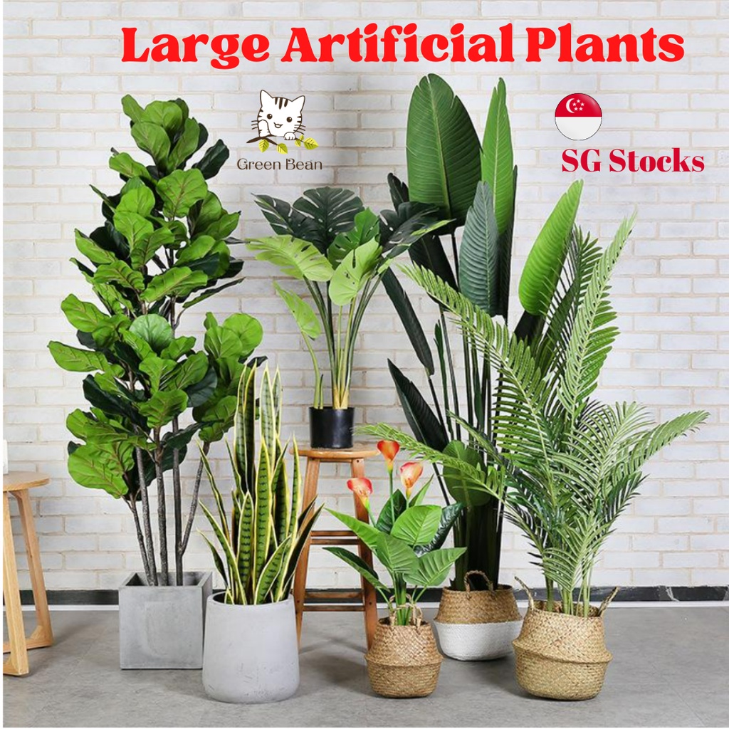 [SG STOCK] Artificial Plant / Faux Tree / Large Plant / Fake Potted Plants Shopee Singapore