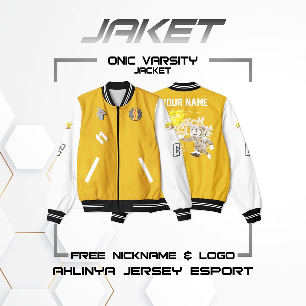 New ONIC ESPORTS Jacket 2022 SEASON 10 Varsity Full Printing FREE
