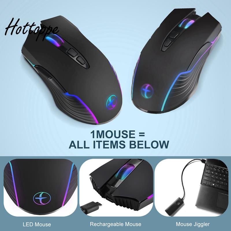 Wireless Gaming Mouse Mover Mouse Jiggler with On/Off Button Keep Computer Awake Quiet Click