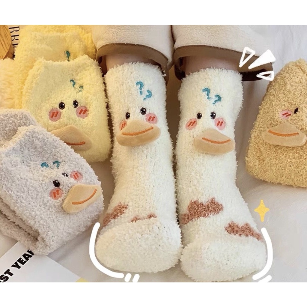Tất nữ len lông cừu hình vịt con siêu ấm siêu đáng yêu 11 House
