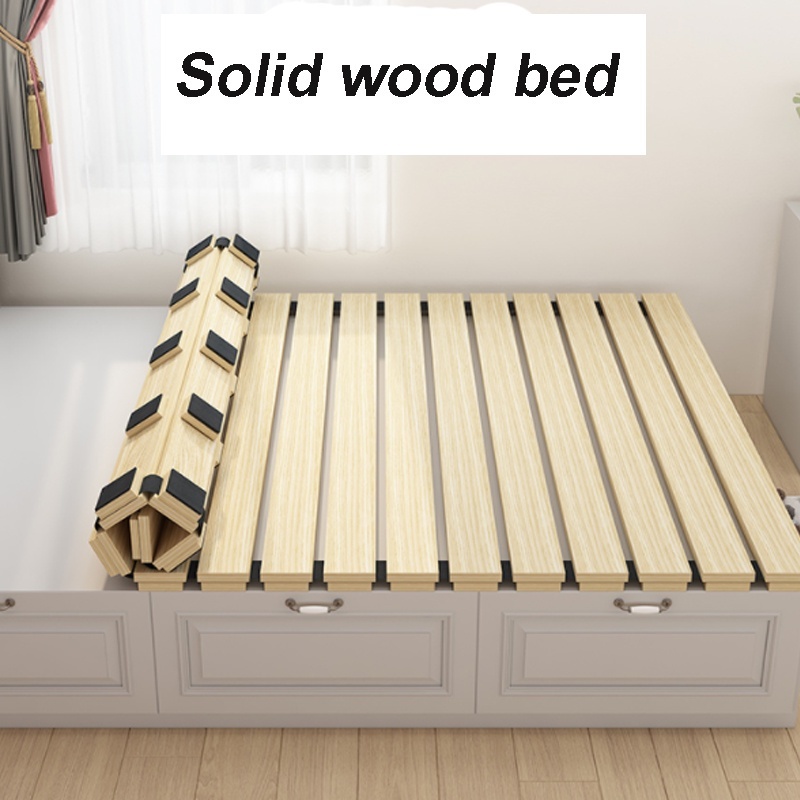 Solid Wood Bed Frame Floor Bed Frame Pine Bed Frame Save Space Shopee