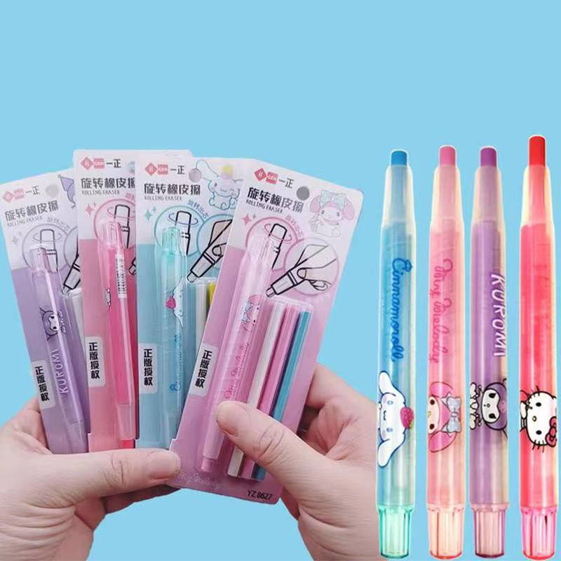 2023 Sanrio cartoon eraser pen shape cute Mymelody Kuromi Cinnamoroll ...