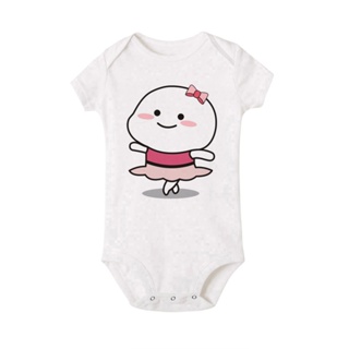 QUBY Theme Baby Cartoon Short Sleeves Baby Onesies QUBY Logo Baby Jumpsuit #8