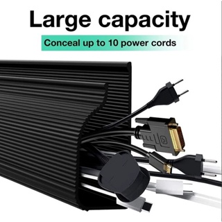 PVC Cord Management Cable Raceway, Wire Channel Black Cable Protector Wire Hider for Offices Desk Waterproof Cable Organizer Accessories Cable Protecter Under Desk Tv Background