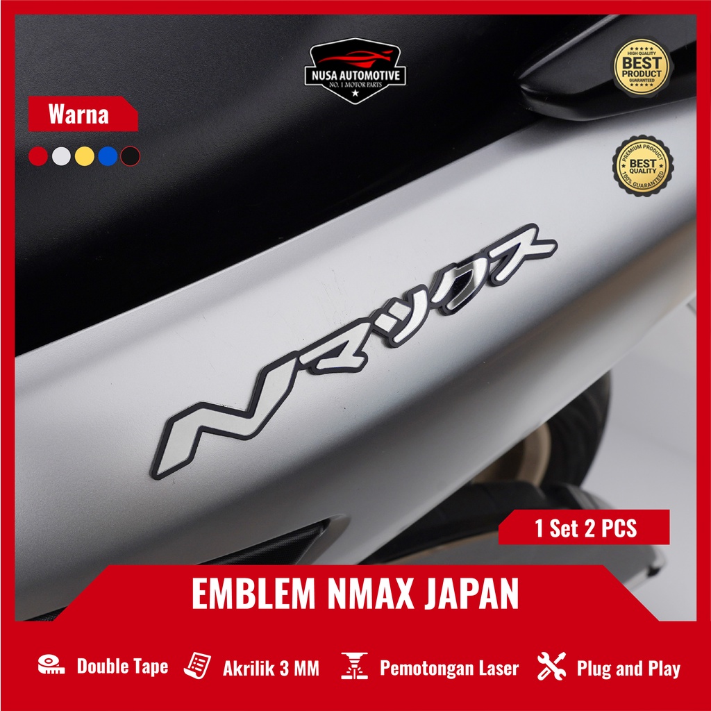 Nmax EMBLEM NMAX LOGO JAPAN 3D 2pcs Not STICKER Or STICKER Embossed