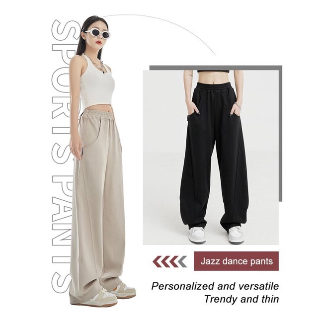 HFH-Tik Tok explosive wide-leg banana pants | Shopee Singapore