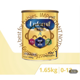 Enfamil Pro A+ Stage 1 Infant Formula Baby Milk Powder 360DHA+ (0-12M) 1.65kg #0