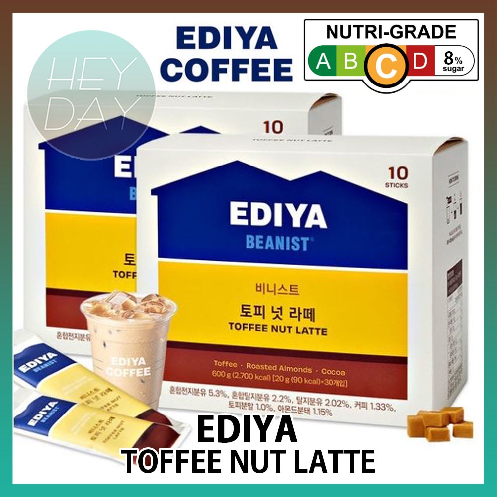 [EDIYA] Toffee Nut Latte 20T/Chocolate Latte 20T/Korean Cafe/Coffee Mix