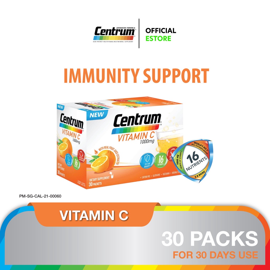 CENTRUM Vitamin C 1000mg, Antioxidant, 7 B Vitamins, Electrolytes and