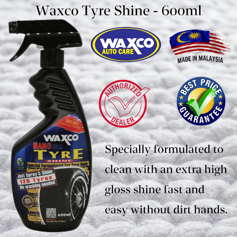 Waxco Tyre Shine / Tire Shine / Tyre Care / Tire Care 600ML (Spray