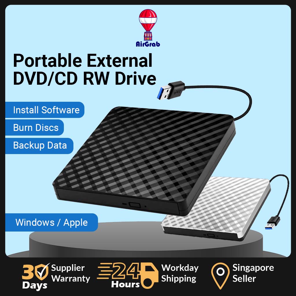 External DVD/CD RW Drive Portable Burner Writer (USB 3.0) | Shopee ...