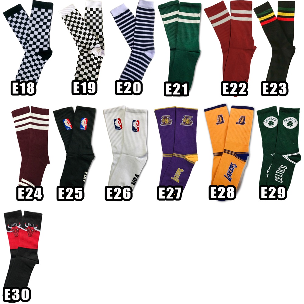 Wholesale Skate Socks Oldschool Skateboard Casual Sporty Men Women Stripe Pattern Branded Brand Adult Half Calf Length Thick Material Anti-Odor PREMIUM Quality DISTRO