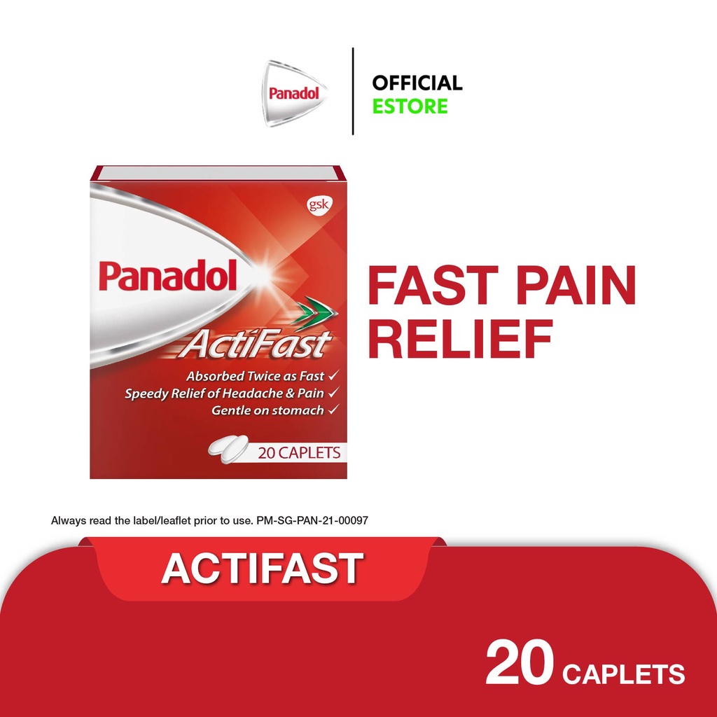 PANADOL Actifast, Paracetamol for Fast Pain Relief, Headache, Fever ...