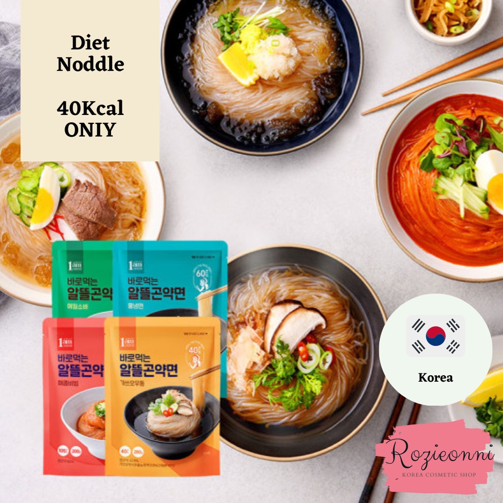 [1am] Korean Diet Shirataki Konjac Noodles 4 Flavors (Bibimmyeon with Spicy Sauce, Udon