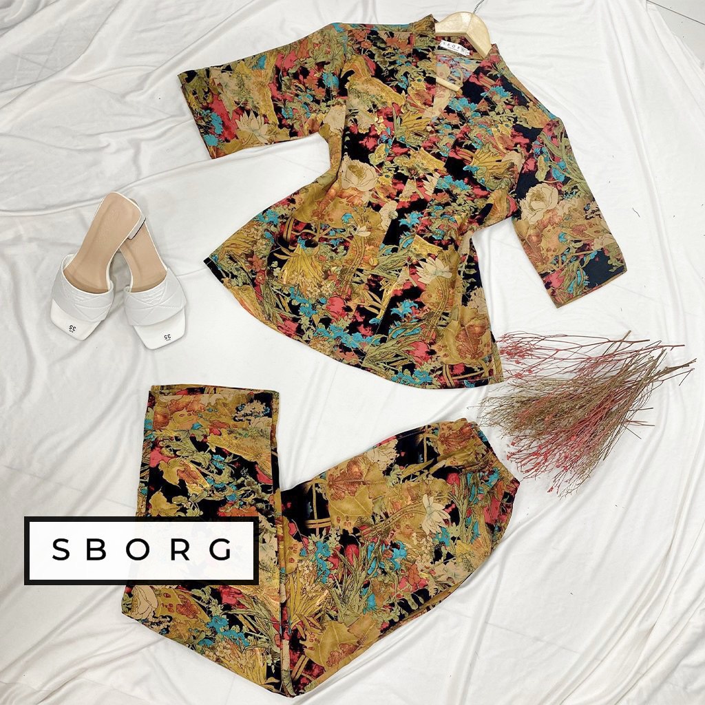 Đồ bộ trung niên cổ chui lụa quà tặng mẹ