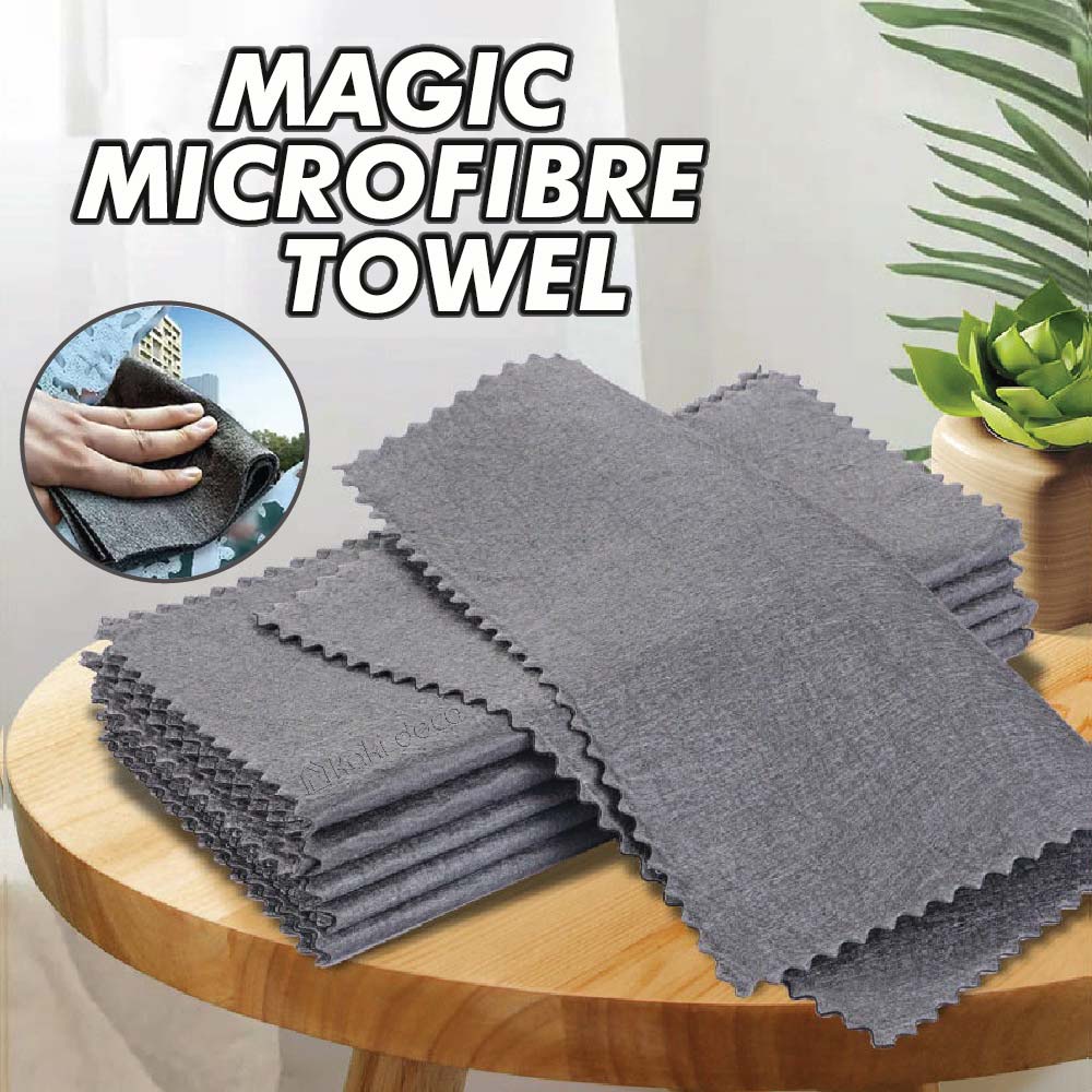 Magic Microfiber Cloth Glass Cleaning Mirror Car Wash Towel Kain Magic Pencuci Kaca Kereta Kain