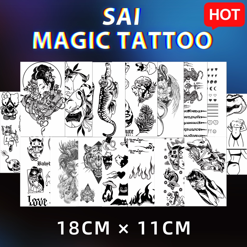 SAI MAGIC TATTOO Lasts to 2 weeks 18CM×11CM Tattoo sticker waterproof