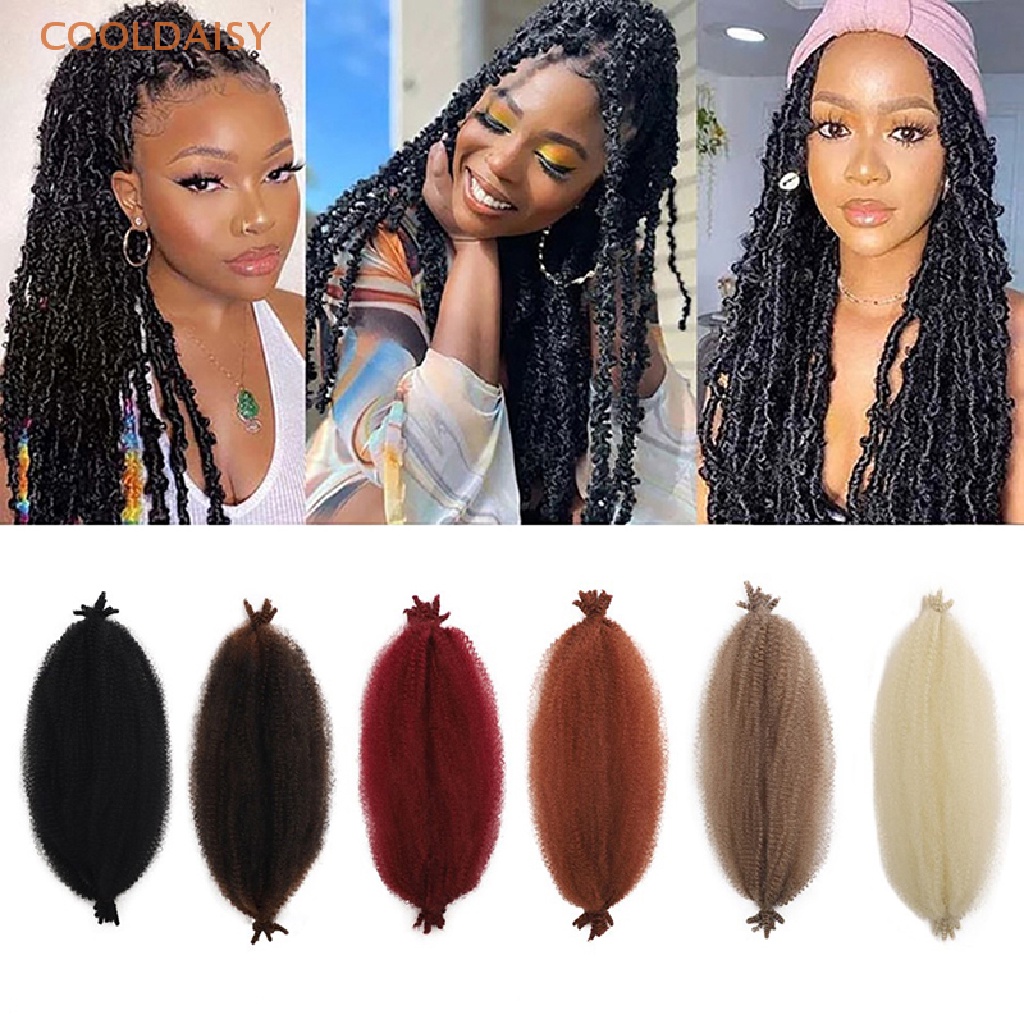 COOLDAISY 16 Inch Kinky Twist Marley Braiding Crochet Hair Synthetic