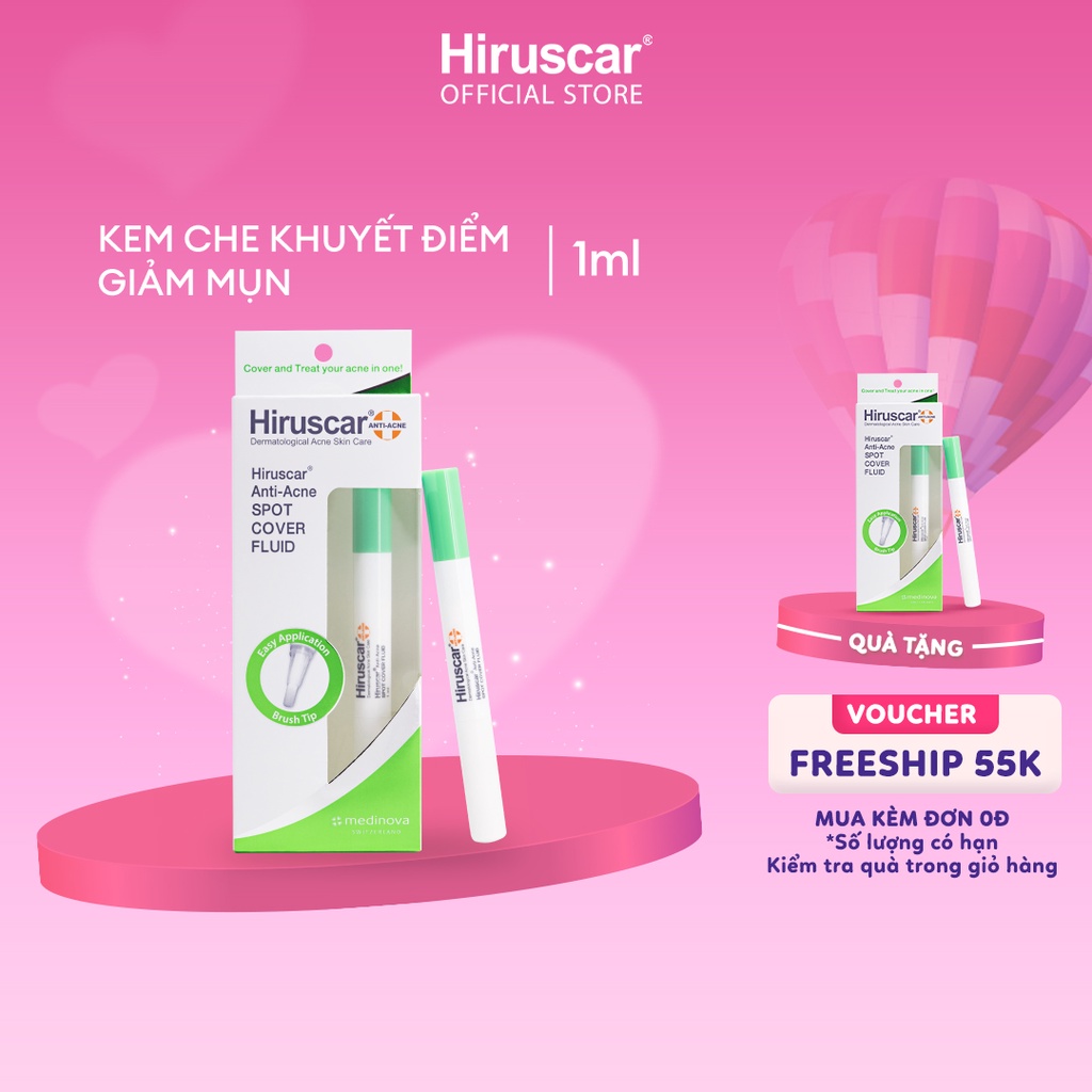 Hiruscar Anti Acne Spot Cover Fluid Concealer And Prevention Cream 1ML