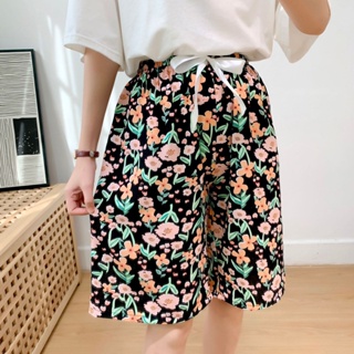Women's Simple Loose Korean Shorts Mid-length Five-point Pants Summer 2023 New Breathable Casual Mid-Waist Wide-Leg Pants Plus Size Shorts Daily Home Wear Pants