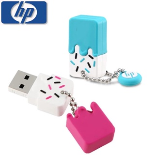 HP USB 2.0 64GB 32GB Original Cartoon Soft Silicone Ice Cream Flash Drive COD