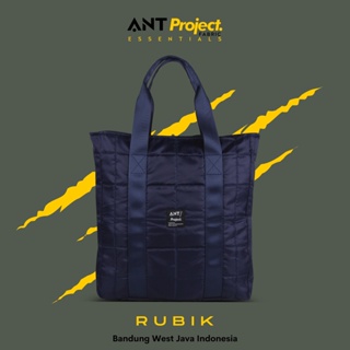 Ant PROJECT - Rubik's Navy Slot Laptop Tote Bag - Unisex Jing Jing Bag