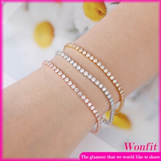 Gold and silver hot sale tennis bracelet