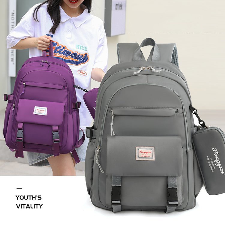 JNK #X2160 Fashion Waterproof 2 in 1 Large Capacity Women Backpack Multilayer Zipper