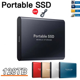 Portable SSD Type-C USB 3.1 8TB 16TB 30TB 60tb 128tb SSD Hard Drive 1tb 2TB External SSD for Laptop Desktop SSD Flash Memory Disk