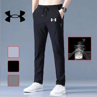 Mens Ice Silk Straight Pants Fashion Long Men Summer Breathable Casual Korean Sports Trend Jogging Pant Slim Pants