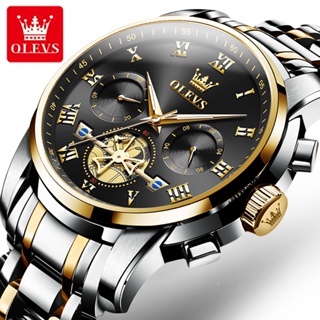 OLEVS Fashion Men Watch Luxury Seiko Watch Waterproof Original Stainless Steel Multifunction Quartz Wrist Watch