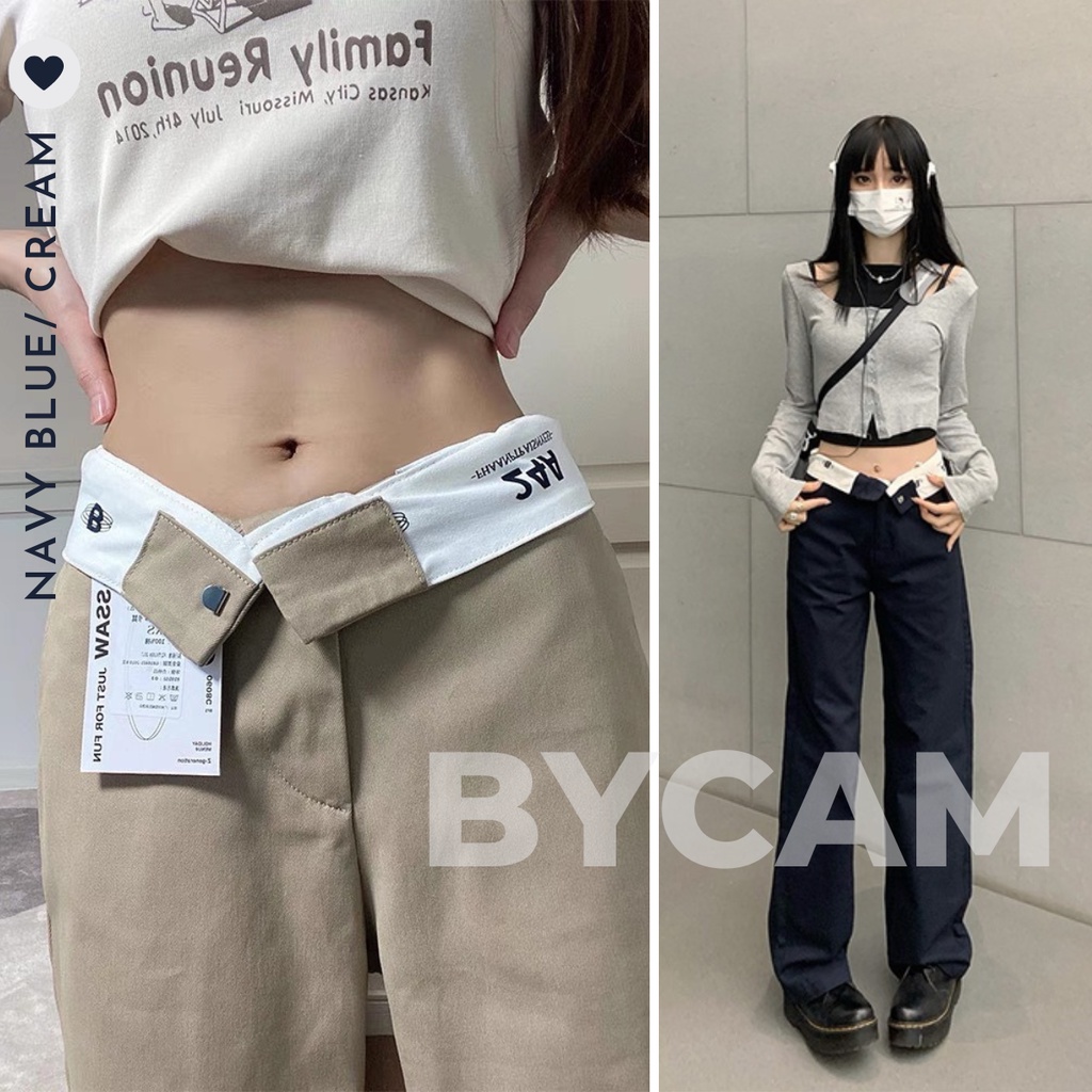 Quần Kaki Jennie Trendy Hàn Quốc Ống Suông 2023 𝘽𝙮.𝘾𝙖𝙢𝙘𝙖𝙢