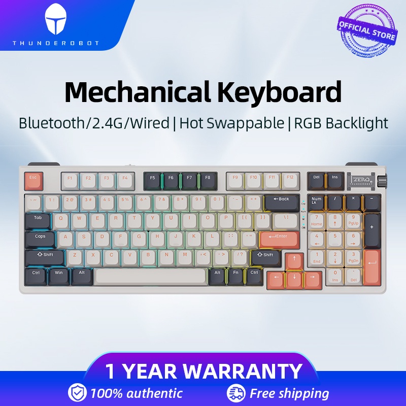 Thunderobot ZERO Mechanical Keyboard Three Modes Bluetooth/2.4G/Wired ...