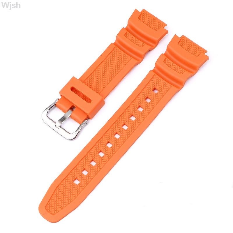 Rubber Watch Strap For Casio AQ-S810W S800W AE-1000W SGW-400H 300H 500H W-735H Silicone Watchband Durable Wrist Band Bracelet