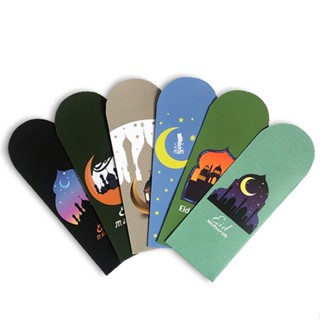 【6 pcs/set】2023 Sampul Duit Raya Festival Hari Raya Upscale Packet Green Envelope Kids Gift Eid Mubarak Angpao