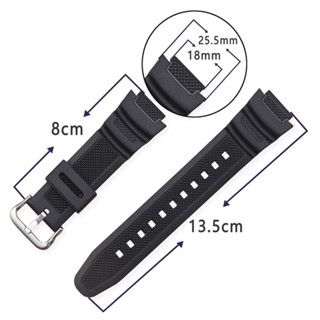 Rubber Watch Strap For Casio AQ-S810W S800W AE-1000W SGW-400H 300H 500H W-735H Silicone Watchband Durable Wrist Band Bracelet #6