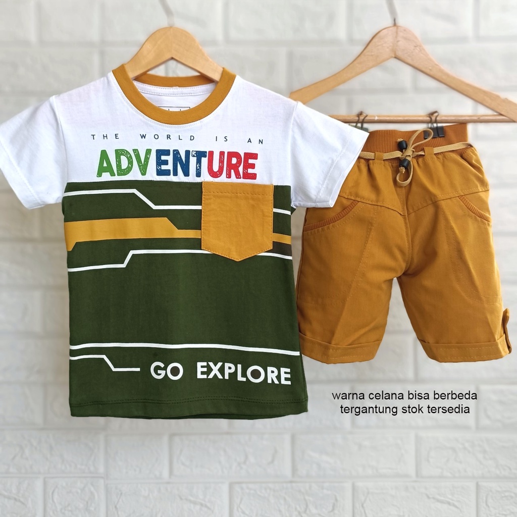 Baju Anak Laki-Laki Pakaian Anak Cowok Setelan Anak Laki-Laki  ADV Celana Pendek LC 1- 9 TAHUN Baju 