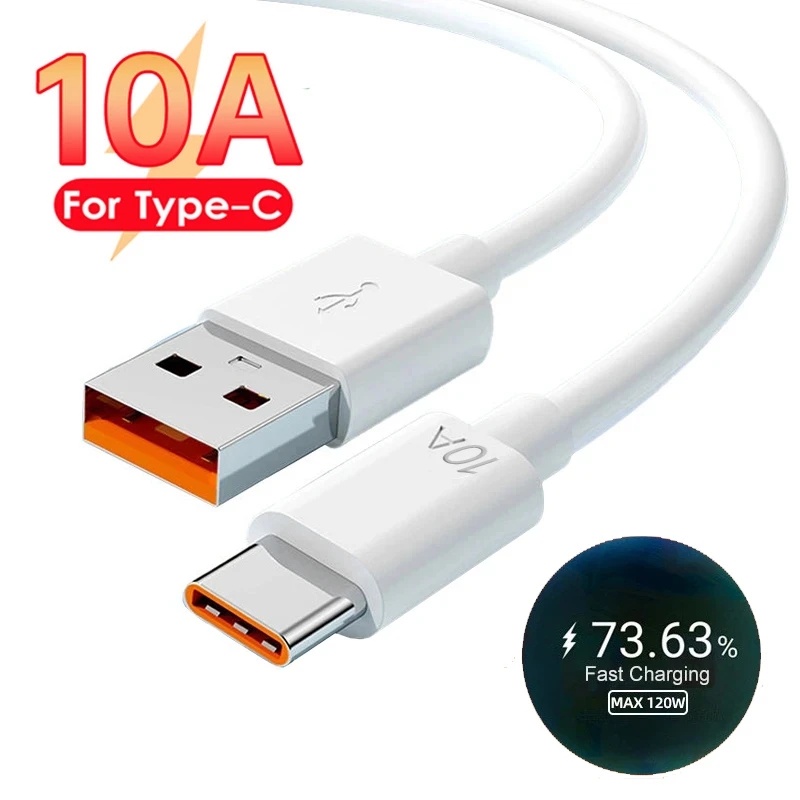 10A USB Type C Cable/120W Super Fast Charging Cable/Universal Data Cord