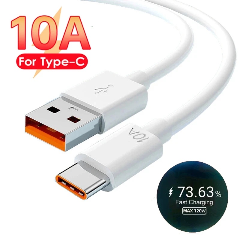 10A USB Type C Cable/120W Super Fast Charging Cable/Universal Data Cord ...