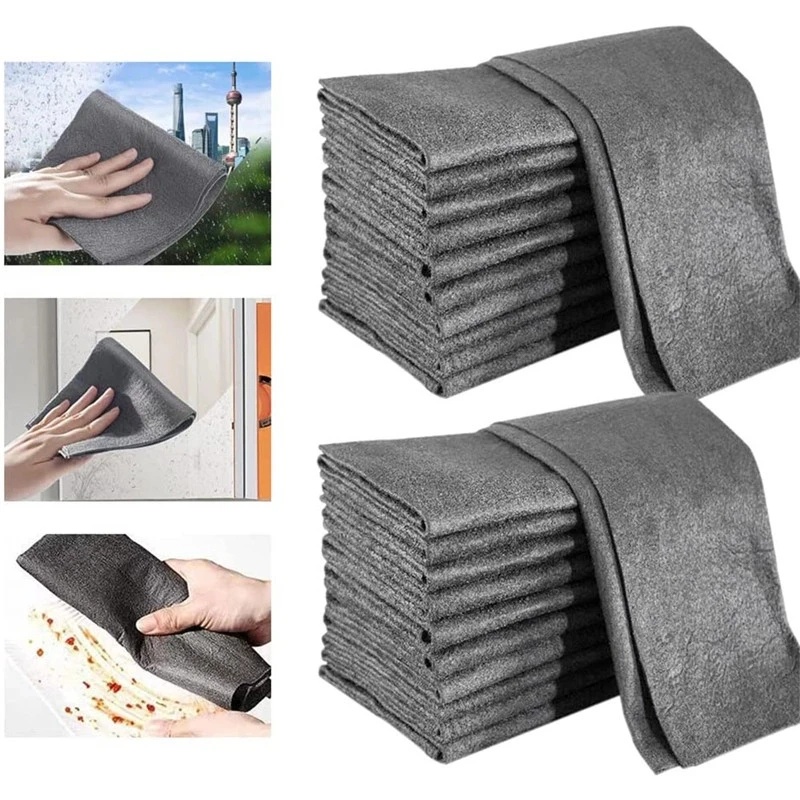 Pano De Limpeza De Vidro Mágico Janelas Eficiente Toalhetes Microfibra Reutilizável Microfibras Para